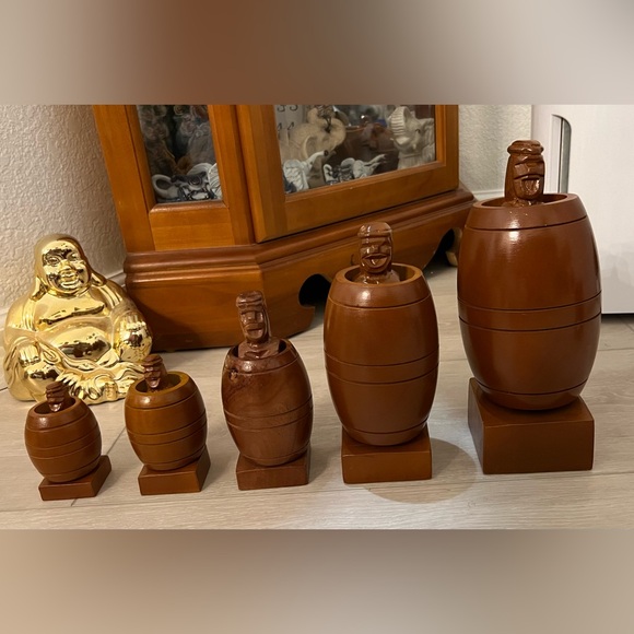 Handmade Wooden Man in a Barrel - Picture 9 of 10